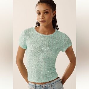 NWT Anthropologie Maeve sequin tee